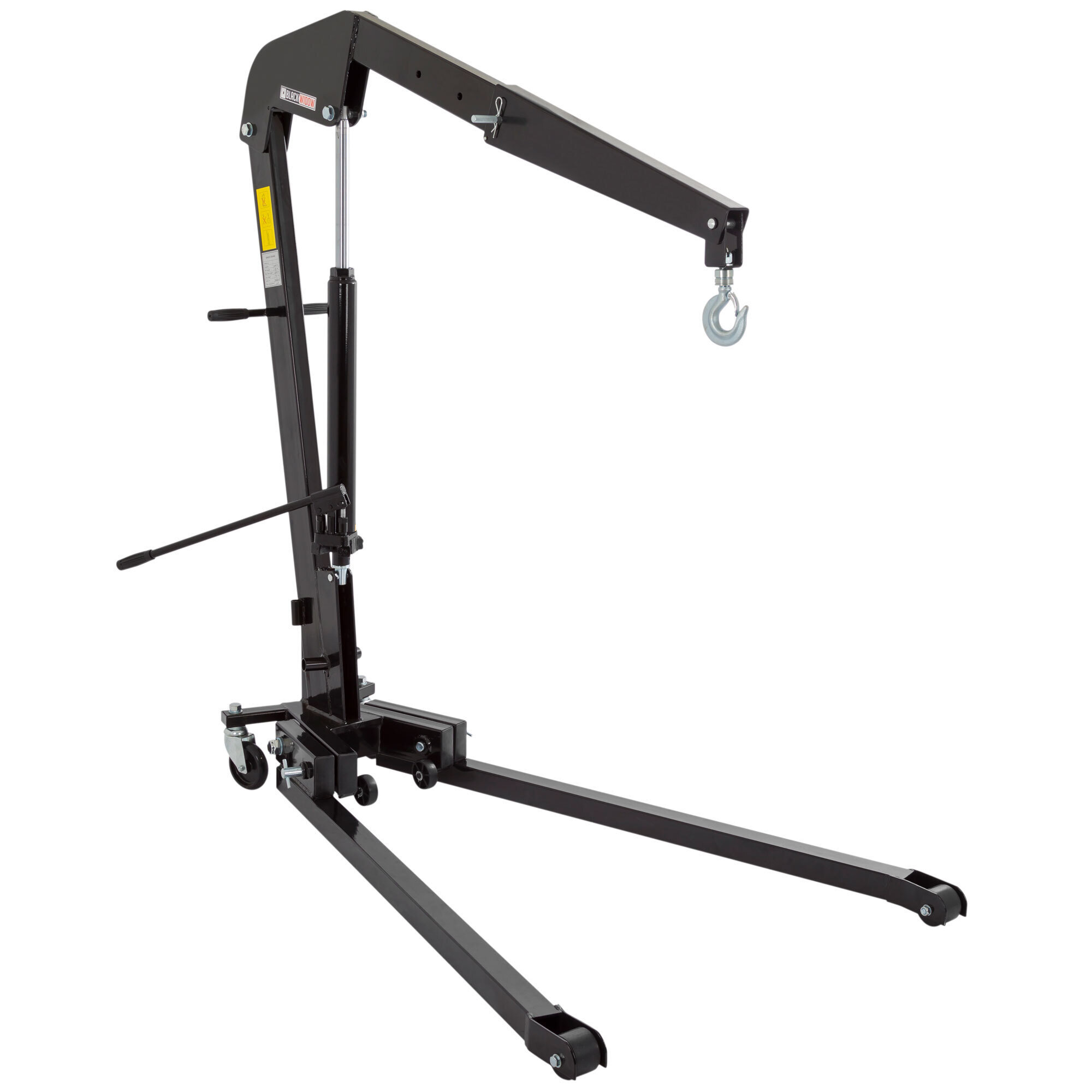 Black Widow Folding Steel Shop Crane — 1-Ton Capacity, Three Extended Positions, Model# FSCRANE1